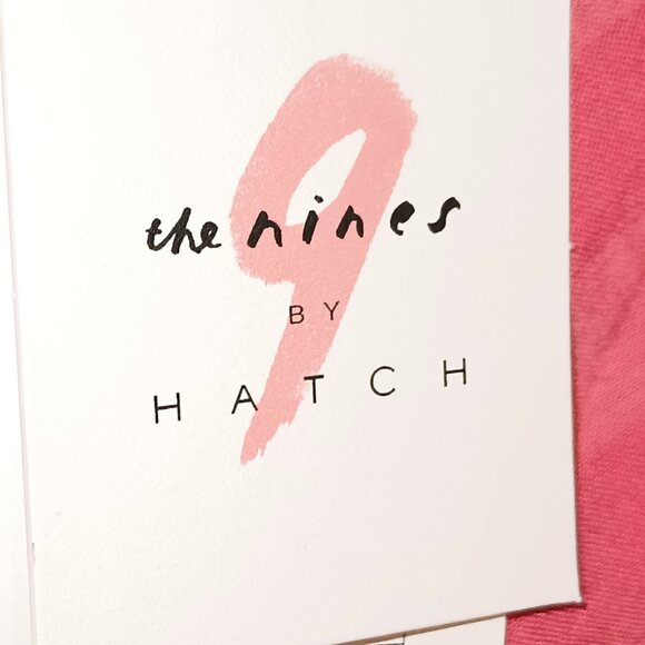 NEW The Nines by HATCH Elbow Sleeve Tonal Maternity Dress Tomato Red Striped - Picture 6 of 9